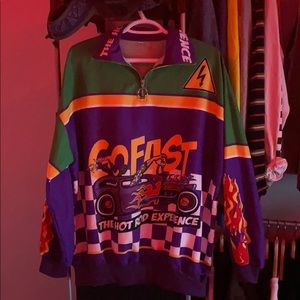 HOT ROD purple and green windbreaker